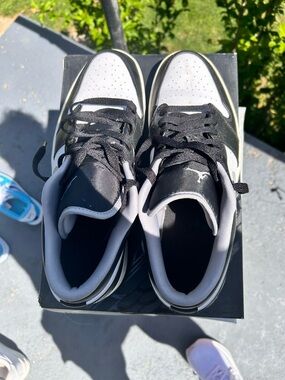 Jordan Black and White High-Top Sneakers